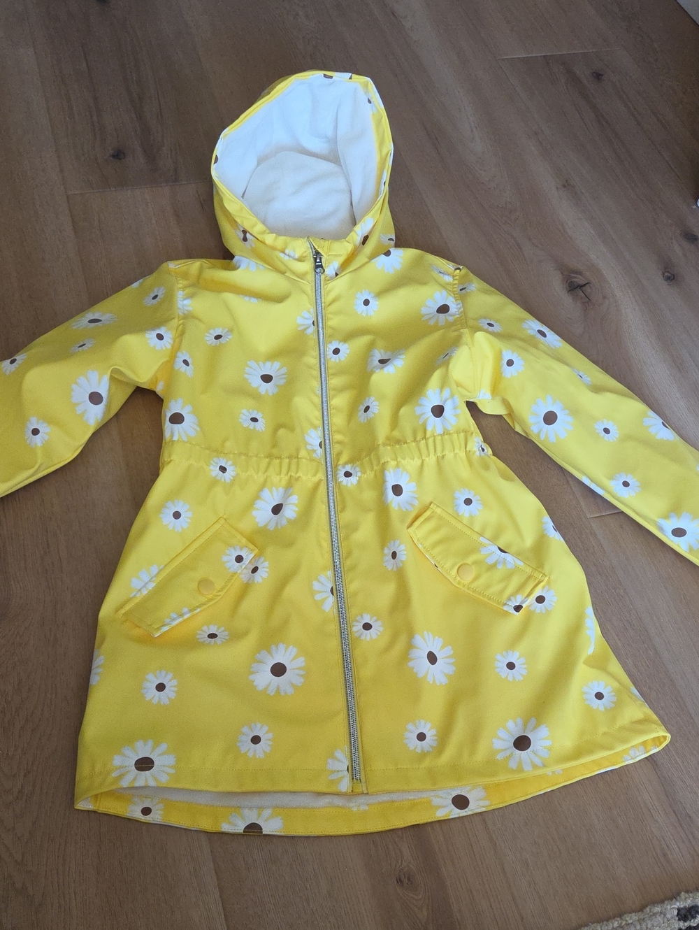 Yellow Daisy Kids Raincoat with Hood